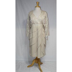 JJ Fashion #8723-Women's Short Formal Dress-SIZE S-Champagne-NEW